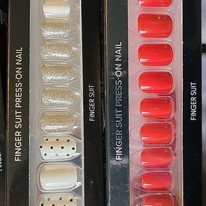 3 Sets - Fingersuit Press-On Nails